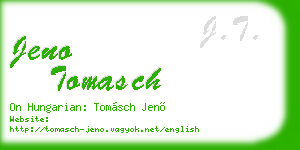 jeno tomasch business card